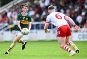 6 July 2025; Tadhg O’Connell of Kerry in action against James Daly of Tyrone during the Electric Ireland GAA Football All-Ireland Minor Championship final match between Kerry and Tyrone at Cedral St Conleth's Park in Newbridge, Kildare. Photo by Piaras Ó Mídheach/Sportsfile