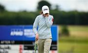 6 July 2025; Leona Maguire of Ireland reacts on the 18th green during day four of the 2025 KPMG Women’s Irish Open Golf Championship at Carton House Golf Club in Maynooth, Kildare. Photo by Seb Daly/Sportsfile