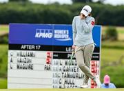 6 July 2025; Leona Maguire of Ireland reacts on the 18th green during day four of the 2025 KPMG Women’s Irish Open Golf Championship at Carton House Golf Club in Maynooth, Kildare. Photo by Seb Daly/Sportsfile