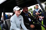 6 July 2025; Leona Maguire of Ireland after completing her round during day four of the 2025 KPMG Women’s Irish Open Golf Championship at Carton House Golf Club in Maynooth, Kildare. Photo by Seb Daly/Sportsfile