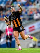 6 July 2025; Katie Power of Kilkenny celebrates scoring a point, in the 37th minute, during the Glen Dimplex Senior All-Ireland Camogie Championship quarter-final match between Kilkenny and Tipperary at Croke Park in Dublin. Photo by Ray McManus/Sportsfile