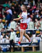 6 July 2025; Diarmuid Martin of Tyrone celebrates at the final whistle in the Electric Ireland GAA Football All-Ireland Minor Championship final match between Kerry and Tyrone at Cedral St Conleth's Park in Newbridge, Kildare. Photo by Piaras Ó Mídheach/Sportsfile