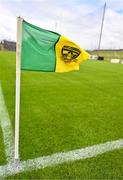 6 July 2025; A sideline flag is seen before the TG4 All-Ireland Ladies Football Senior Championship quarter-final match between Meath and Tipperary at Páirc Tailteann in Navan, Meath. Photo by Stephen Marken/Sportsfile
