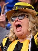 6 July 2025; A Kilkenny supporter during the GAA Hurling All-Ireland Senior Championship semi-final match between Kilkenny and Tipperary at Croke Park in Dublin. Photo by Ramsey Cardy/Sportsfile