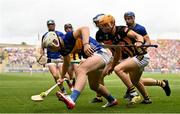 6 July 2025; Darragh McCarthy of Tipperary in action against Shane Murphy of Kilkenny during the GAA Hurling All-Ireland Senior Championship semi-final match between Kilkenny and Tipperary at Croke Park in Dublin. Photo by Ramsey Cardy/Sportsfile