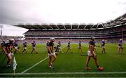 6 July 2025; A general view of the pre-match parade before the GAA Hurling All-Ireland Senior Championship semi-final match between Kilkenny and Tipperary at Croke Park in Dublin. Photo by Ramsey Cardy/Sportsfile