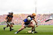 6 July 2025; Darragh McCarthy of Tipperary in action against Shane Murphy of Kilkenny during the GAA Hurling All-Ireland Senior Championship semi-final match between Kilkenny and Tipperary at Croke Park in Dublin. Photo by Ramsey Cardy/Sportsfile