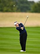 6 July 2025; Anna Foster of Ireland chips onto the 18th green during day four of the 2025 KPMG Women’s Irish Open Golf Championship at Carton House Golf Club in Maynooth, Kildare. Photo by Seb Daly/Sportsfile