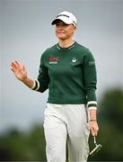 6 July 2025; Charley Hull of England after putting on the 18th green during day four of the 2025 KPMG Women’s Irish Open Golf Championship at Carton House Golf Club in Maynooth, Kildare. Photo by Seb Daly/Sportsfile