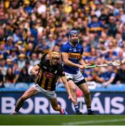 6 July 2025; John McGrath of Tipperary celebrates after scoring his side's first goal during the GAA Hurling All-Ireland Senior Championship semi-final match between Kilkenny and Tipperary at Croke Park in Dublin. Photo by Ramsey Cardy/Sportsfile