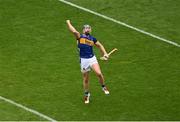 6 July 2025; Jason Forde of Tipperary celebrates after scoring his side's third goal during the GAA Hurling All-Ireland Senior Championship semi-final match between Kilkenny and Tipperary at Croke Park in Dublin. Photo by Daire Brennan/Sportsfile