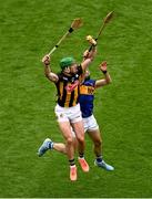 6 July 2025; Eoin Cody of Kilkenny in action against Robert Doyle of Tipperary during the GAA Hurling All-Ireland Senior Championship semi-final match between Kilkenny and Tipperary at Croke Park in Dublin. Photo by Daire Brennan/Sportsfile