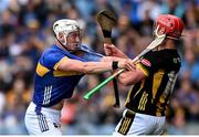 6 July 2025; Eoghan Connolly  of Tipperary and Adrian Mullen of Kilkenny tussle during the GAA Hurling All-Ireland Senior Championship semi-final match between Kilkenny and Tipperary at Croke Park in Dublin. Photo by David Fitzgerald/Sportsfile