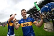6 July 2025; John McGrath of Tipperary celebrates after the GAA Hurling All-Ireland Senior Championship semi-final match between Kilkenny and Tipperary at Croke Park in Dublin. Photo by Ramsey Cardy/Sportsfile