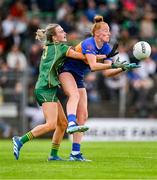 6 July 2025; Aishling Moloney of Tipperary in action against Mary Kate Lynch of Meath during the TG4 All-Ireland Ladies Football Senior Championship quarter-final match between Meath and Tipperary at Páirc Tailteann in Navan, Meath. Photo by Stephen Marken/Sportsfile