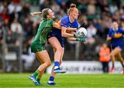 6 July 2025; Aishling Moloney of Tipperary in action against Mary Kate Lynch of Meath during the TG4 All-Ireland Ladies Football Senior Championship quarter-final match between Meath and Tipperary at Páirc Tailteann in Navan, Meath. Photo by Stephen Marken/Sportsfile