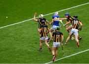6 July 2025; Oisín O'Donoghue of Tipperary scores his side's fourth goal during the GAA Hurling All-Ireland Senior Championship semi-final match between Kilkenny and Tipperary at Croke Park in Dublin. Photo by Daire Brennan/Sportsfile