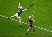 6 July 2025; Jordan Molloy of Kilkenny in action against Bryan O'Mara of Tipperary during the GAA Hurling All-Ireland Senior Championship semi-final match between Kilkenny and Tipperary at Croke Park in Dublin. Photo by Daire Brennan/Sportsfile
