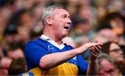 6 July 2025; Tipperary supporters celebrate during the GAA Hurling All-Ireland Senior Championship semi-final match between Kilkenny and Tipperary at Croke Park in Dublin. Photo by Ramsey Cardy/Sportsfile