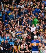 6 July 2025; Supporters react during the GAA Hurling All-Ireland Senior Championship semi-final match between Kilkenny and Tipperary at Croke Park in Dublin. Photo by Ramsey Cardy/Sportsfile
