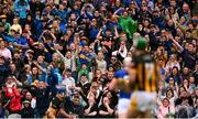 6 July 2025; Supporters react during the GAA Hurling All-Ireland Senior Championship semi-final match between Kilkenny and Tipperary at Croke Park in Dublin. Photo by Ramsey Cardy/Sportsfile