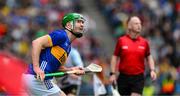 6 July 2025; Noel McGrath of Tipperary watches his last point go over the bar during the GAA Hurling All-Ireland Senior Championship semi-final match between Kilkenny and Tipperary at Croke Park in Dublin. Photo by Ray McManus/Sportsfile
