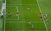 6 July 2025; John McGrath of Tipperary scores his side's first goal during the GAA Hurling All-Ireland Senior Championship semi-final match between Kilkenny and Tipperary at Croke Park in Dublin. Photo by Ramsey Cardy/Sportsfile