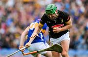 6 July 2025; Kilkenny goalkeeper Eoin Murphy reacts after getting a clip which resulted in Darragh McCarthy of Tipperary getting a second yellow during the GAA Hurling All-Ireland Senior Championship semi-final match between Kilkenny and Tipperary at Croke Park in Dublin. Photo by Ray McManus/Sportsfile