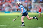 5 July 2025; TJ Loughlin, St Joseph’s Killucan, Westmeath, representing Dublin during the GAA INTO Cumann na mBunscol Respect Exhibition Go Games match at the GAA Hurling All-Ireland Senior Championship semi-final match between Cork and Dublin at Croke Park in Dublin. Photo by David Fitzgerald/Sportsfile