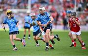 5 July 2025; TJ Loughlin, St Joseph’s Killucan, Westmeath, representing Dublin during the GAA INTO Cumann na mBunscol Respect Exhibition Go Games match at the GAA Hurling All-Ireland Senior Championship semi-final match between Cork and Dublin at Croke Park in Dublin. Photo by David Fitzgerald/Sportsfile