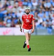 5 July 2025; Oisín Rice,Scoil Mhuire, Latton, Monaghan, representing Cork during the GAA INTO Cumann na mBunscol Respect Exhibition Go Games match at the GAA Hurling All-Ireland Senior Championship semi-final match between Cork and Dublin at Croke Park in Dublin. Photo by David Fitzgerald/Sportsfile