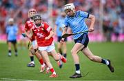5 July 2025; TJ Loughlin, St Joseph’s Killucan, Westmeath, representing Dublin during the GAA INTO Cumann na mBunscol Respect Exhibition Go Games match at the GAA Hurling All-Ireland Senior Championship semi-final match between Cork and Dublin at Croke Park in Dublin. Photo by David Fitzgerald/Sportsfile
