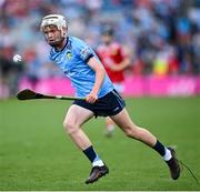 5 July 2025; TJ Loughlin, St Joseph’s Killucan, Westmeath, representing Dublin during the GAA INTO Cumann na mBunscol Respect Exhibition Go Games match at the GAA Hurling All-Ireland Senior Championship semi-final match between Cork and Dublin at Croke Park in Dublin. Photo by David Fitzgerald/Sportsfile