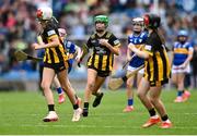 6 July 2025; Eilís Ní Ruagáin, Gaelscoil Phortlaoise, Portlaoise, Louth, representing Kilkenny during the GAA INTO Cumann na mBunscol Respect Exhibition Go Games match at the GAA Hurling All-Ireland Senior Championship semi-final match between Kilkenny and Tipperary at Croke Park in Dublin. Photo by David Fitzgerald/Sportsfile