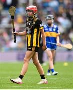 6 July 2025; Poppy Browne, Holy Family Senior School, Portlaoise, Laois, representing Kilkenny during the GAA INTO Cumann na mBunscol Respect Exhibition Go Games match at the GAA Hurling All-Ireland Senior Championship semi-final match between Kilkenny and Tipperary at Croke Park in Dublin. Photo by David Fitzgerald/Sportsfile
