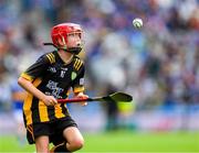 6 July 2025; Conor Biggs, St Canice's PS, Feeny, Derry, representing Kilkenny, during the GAA INTO Cumann na mBunscol Respect Exhibition Go Games match at the GAA Hurling All-Ireland Senior Championship semi-final match between Kilkenny and Tipperary at Croke Park in Dublin. Photo by Ray McManus/Sportsfile