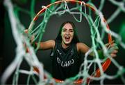 9 July 2025; Aoibheann Donnelly of Ireland poses for a portrait during the EYOF Basketball Team Day for athletes, their families and support staff prior to travelling to EYOF Skopje 2025 at the National Basketball Arena in Tallaght, Dublin. Photo by Sam Barnes/Sportsfile