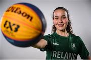 9 July 2025; Helena Keane of Ireland poses for a portrait during the EYOF Basketball Team Day for athletes, their families and support staff prior to travelling to EYOF Skopje 2025 at the National Basketball Arena in Tallaght, Dublin. Photo by Shauna Clinton/Sportsfile