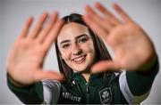 9 July 2025; Aoibheann Donnelly of Ireland poses for a portrait during the EYOF Basketball Team Day for athletes, their families and support staff prior to travelling to EYOF Skopje 2025 at the National Basketball Arena in Tallaght, Dublin. Photo by Shauna Clinton/Sportsfile