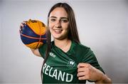 9 July 2025; Aoibheann Donnelly of Ireland poses for a portrait during the EYOF Basketball Team Day for athletes, their families and support staff prior to travelling to EYOF Skopje 2025 at the National Basketball Arena in Tallaght, Dublin. Photo by Shauna Clinton/Sportsfile