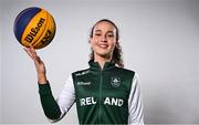 9 July 2025; Helena Keane of Ireland poses for a portrait during the EYOF Basketball Team Day for athletes, their families and support staff prior to traveling to EYOF Skopje 2025 at the National Basketball Arena in Tallaght, Dublin. Photo by Shauna Clinton/Sportsfile