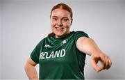 9 July 2025; Faye McDonnell of Ireland poses for a portrait during the EYOF Basketball Team Day for athletes, their families and support staff prior to travelling to EYOF Skopje 2025 at the National Basketball Arena in Tallaght, Dublin. Photo by Shauna Clinton/Sportsfile