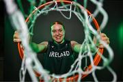9 July 2025; Faye McDonnell of Ireland poses for a portrait during the EYOF Basketball Team Day for athletes, their families and support staff prior to travelling to EYOF Skopje 2025 at the National Basketball Arena in Tallaght, Dublin. Photo by Sam Barnes/Sportsfile