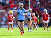 5 July 2025; Amy Gillespie, Ballinamere N.S, Ballinamere, Offaly, representing Dublin, during the GAA INTO Cumann na mBunscol Respect Exhibition Go Games match at the GAA Hurling All-Ireland Senior Championship semi-final match between Cork and Dublin at Croke Park in Dublin. Photo by Ray McManus/Sportsfile