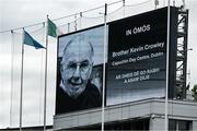 5 July 2025; The late Br Kevin Crowley is remembered before  the GAA Hurling All-Ireland Senior Championship semi-final match between Cork and Dublin at Croke Park in Dublin. Photo by Ray McManus/Sportsfile