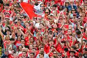 5 July 2025; Cork supporters, on Hill 16, before the GAA Hurling All-Ireland Senior Championship semi-final match between Cork and Dublin at Croke Park in Dublin. Photo by Ray McManus/Sportsfile