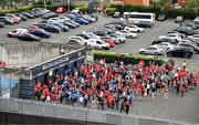 5 July 2025; Supporters enter Croke Park for the GAA Hurling All-Ireland Senior Championship semi-final match between Cork and Dublin at Croke Park in Dublin. Photo by Stephen McCarthy/Sportsfile
