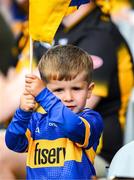 6 July 2025; A young Tipperaty supporter during the GAA Hurling All-Ireland Senior Championship semi-final match between Kilkenny and Tipperary at Croke Park in Dublin. Photo by Ray McManus/Sportsfile