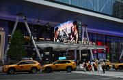 7 July 2025; A general view of a Taylor v Serrano advertisement outside Madison Square Garden and Penn Station during Katie Taylor v Amanda Serrano 3 fight week ahead of their undisputed super lightweight championship fight that will take place at Madison Square Garden in New York on Friday, 11th July. Photo by Stephen McCarthy/Sportsfile