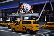 7 July 2025; A general view of a Taylor v Serrano advertisement outside Madison Square Garden and Penn Station during Katie Taylor v Amanda Serrano 3 fight week ahead of their undisputed super lightweight championship fight that will take place at Madison Square Garden in New York on Friday, 11th July. Photo by Stephen McCarthy/Sportsfile